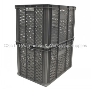 Heavy Duty Stacking Euro Box Vented 60cm 72 Litre